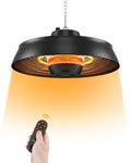 Carbon Infrared Hanging Patio Heater, 3-Second Warmth, Black
