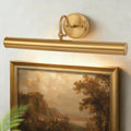 Hardwired Picture Lights for Wall,22 Inch Brass Vintage Picture Sconce,E12 Base,330° Rotatable,3-Light Gallery Art