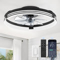 20" Flush Mount Ceiling Fan with Light & Remote