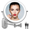 Rechargeable Wall Mounted Lighted Makeup Mirror