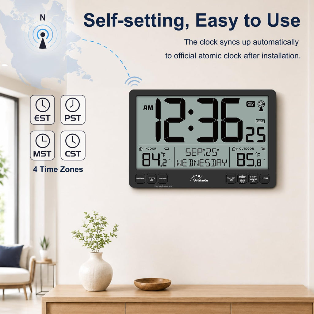 Inspired Nelson Style Extra Large Atomic Wall Clock with Backlight, Battery Operated