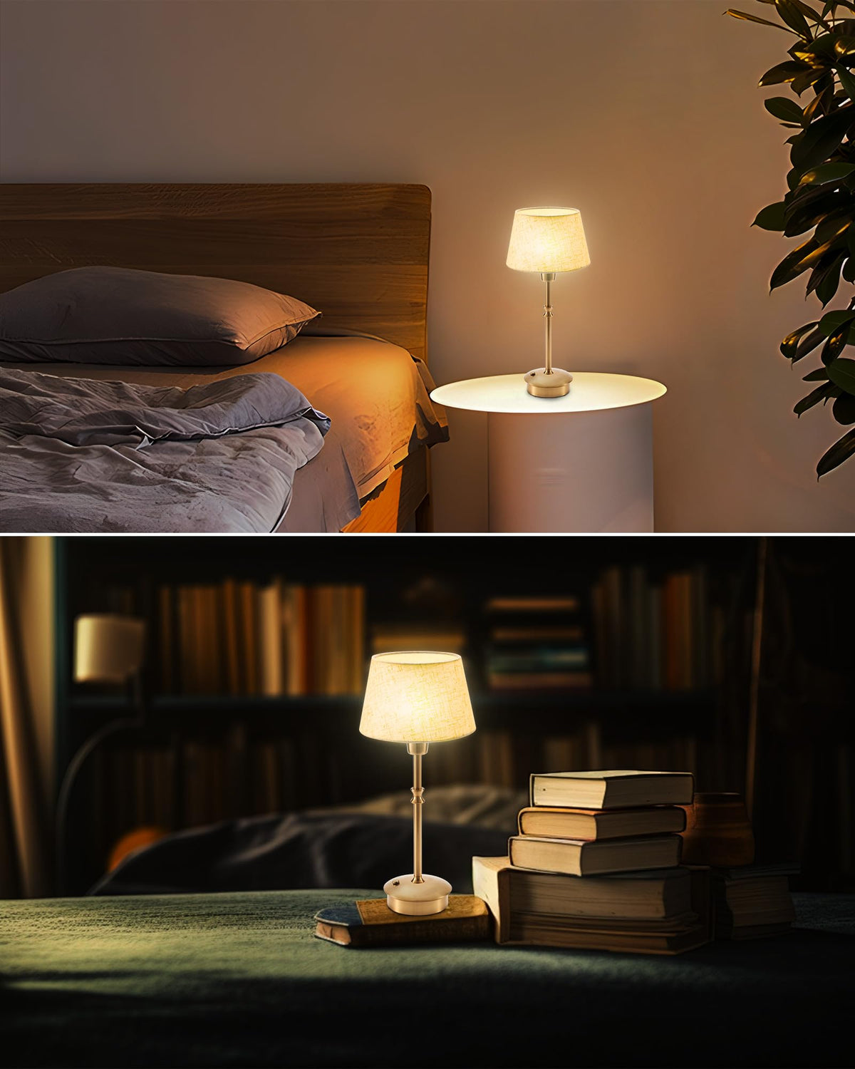 Cordless Rechargeable Table Lamp, Small Battery Operated Table Light