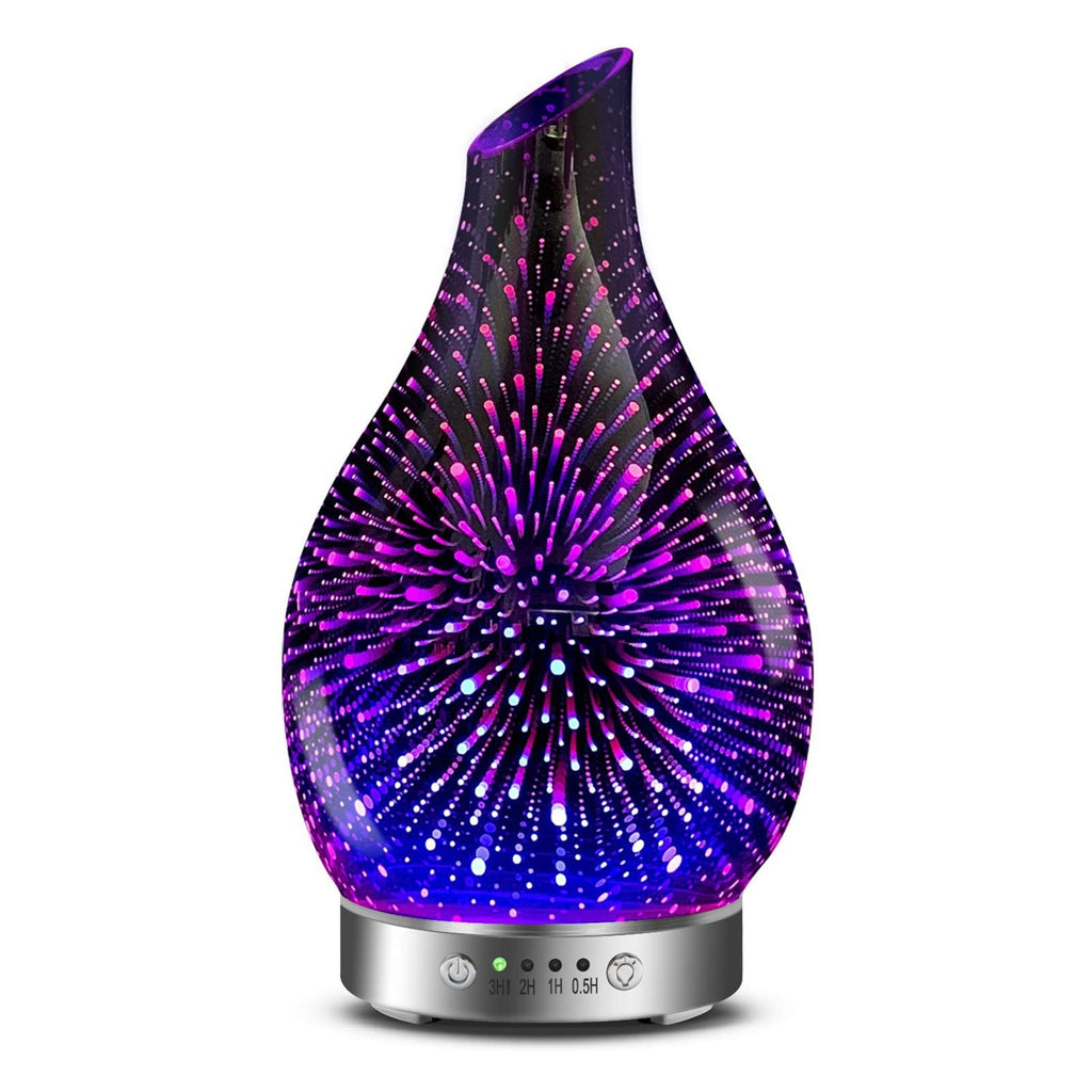 Essential Oil Diffusers 3D Glass Aromatherapy Diffuser Cool Mist Humidifier
