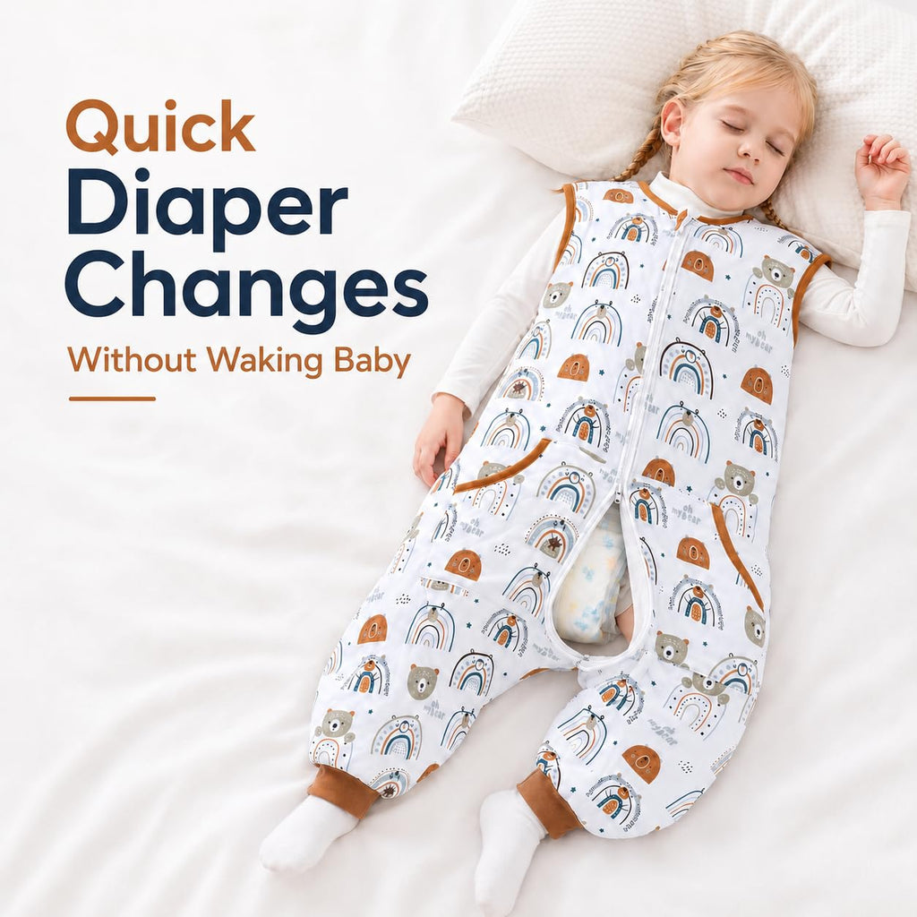 Toddler Sleep Sack with Feet, 1.0 TOG Wearable Blanket