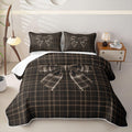 Checkered Bow Quilt Set Full