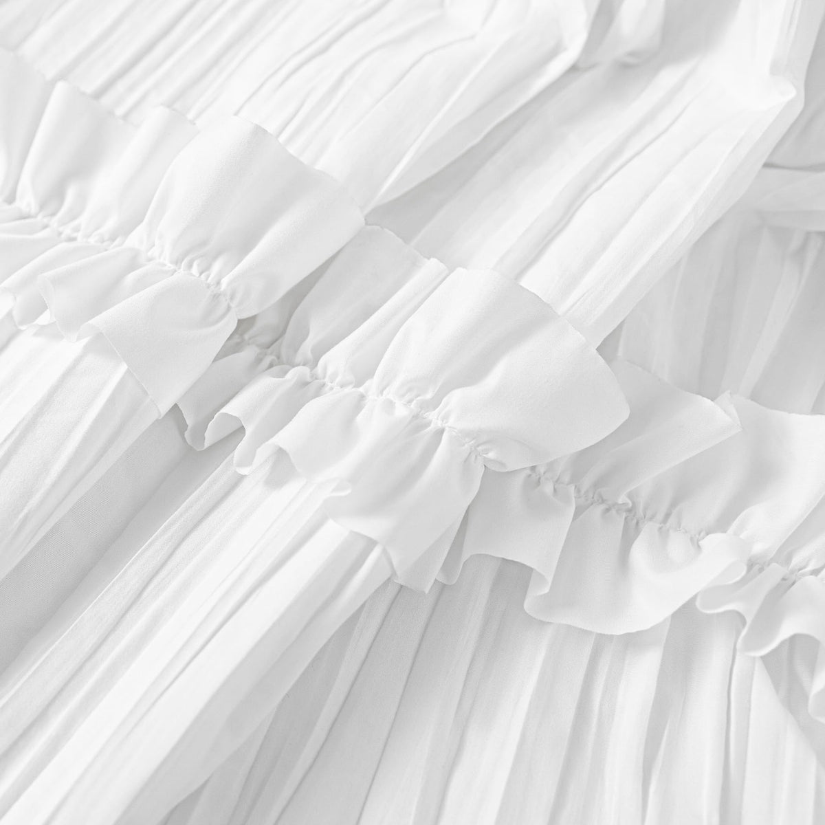 No Hook Ruffle with Fabric Liner Set, 71" W x 74" L