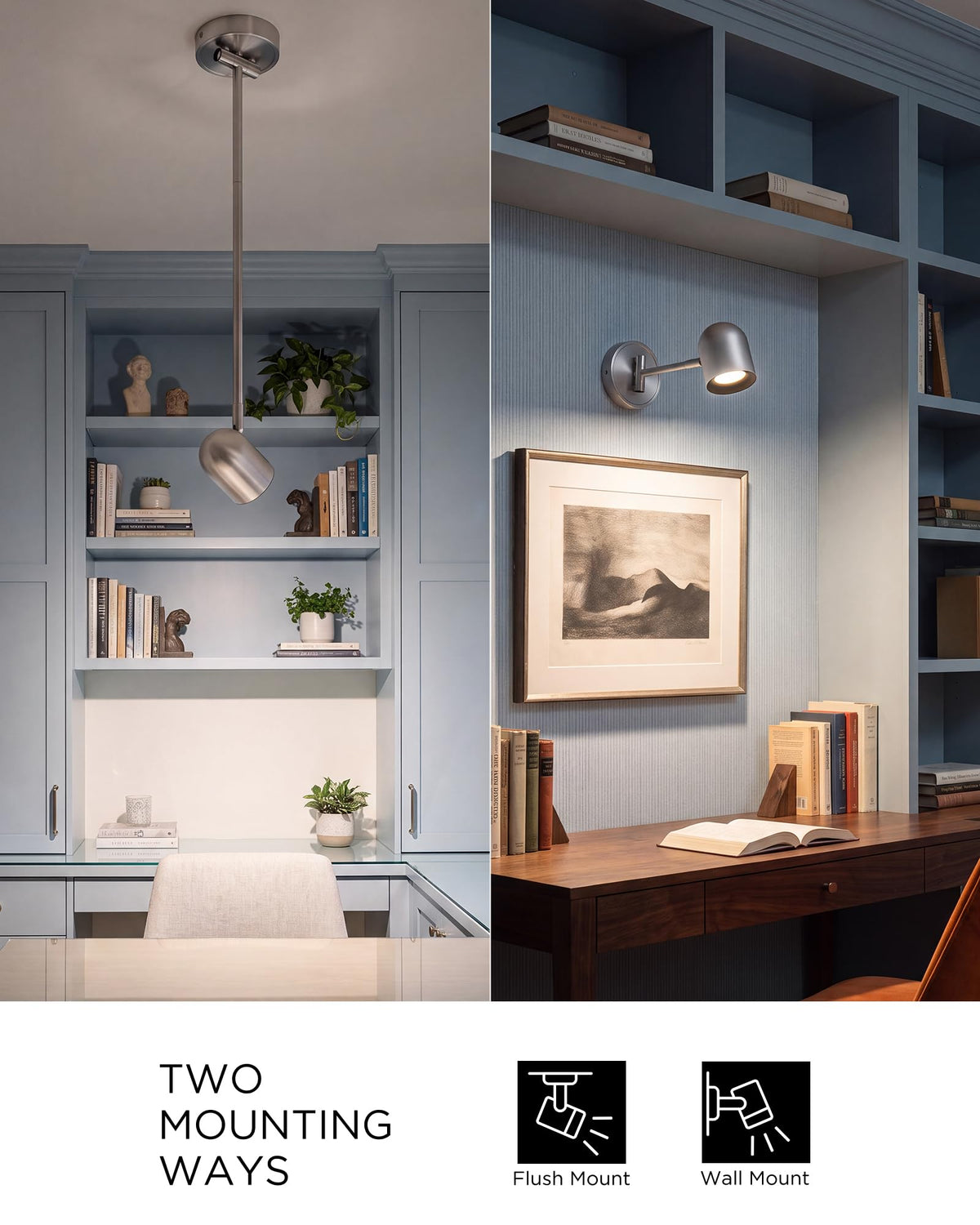 LED Track Light, Swing Arm Wall Track Lighting, Bulb Included