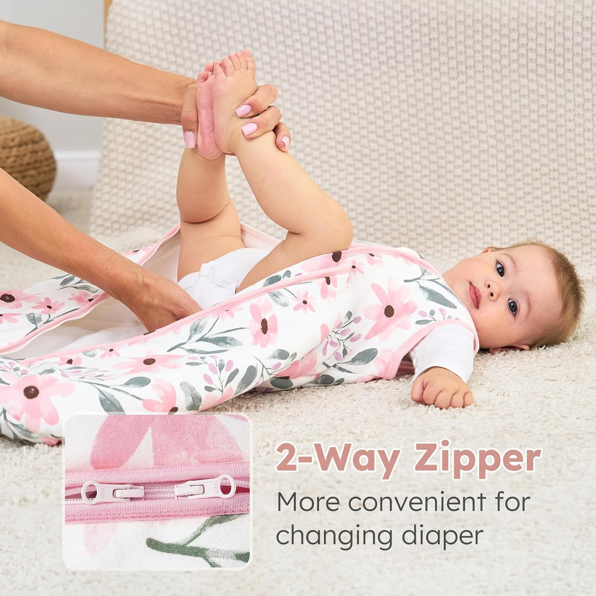 Baby Sleep Sack 12-18 Months Organic Cotton TOG 2.5 Way Zipper