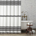 Black and White with Tassel 72" W x 78" L