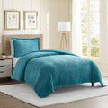 Premium Flannel Duvet Cover Set - 2 PC Reversible Comforter Cover Set with Microfiber Back - 1 Velvet Duvet