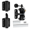 Self-Closing Gate Hinges and Key Lockable Gate Latch Kit, Fence Gate Hardware Kit for Wooden Fence, Pool Safety Fence