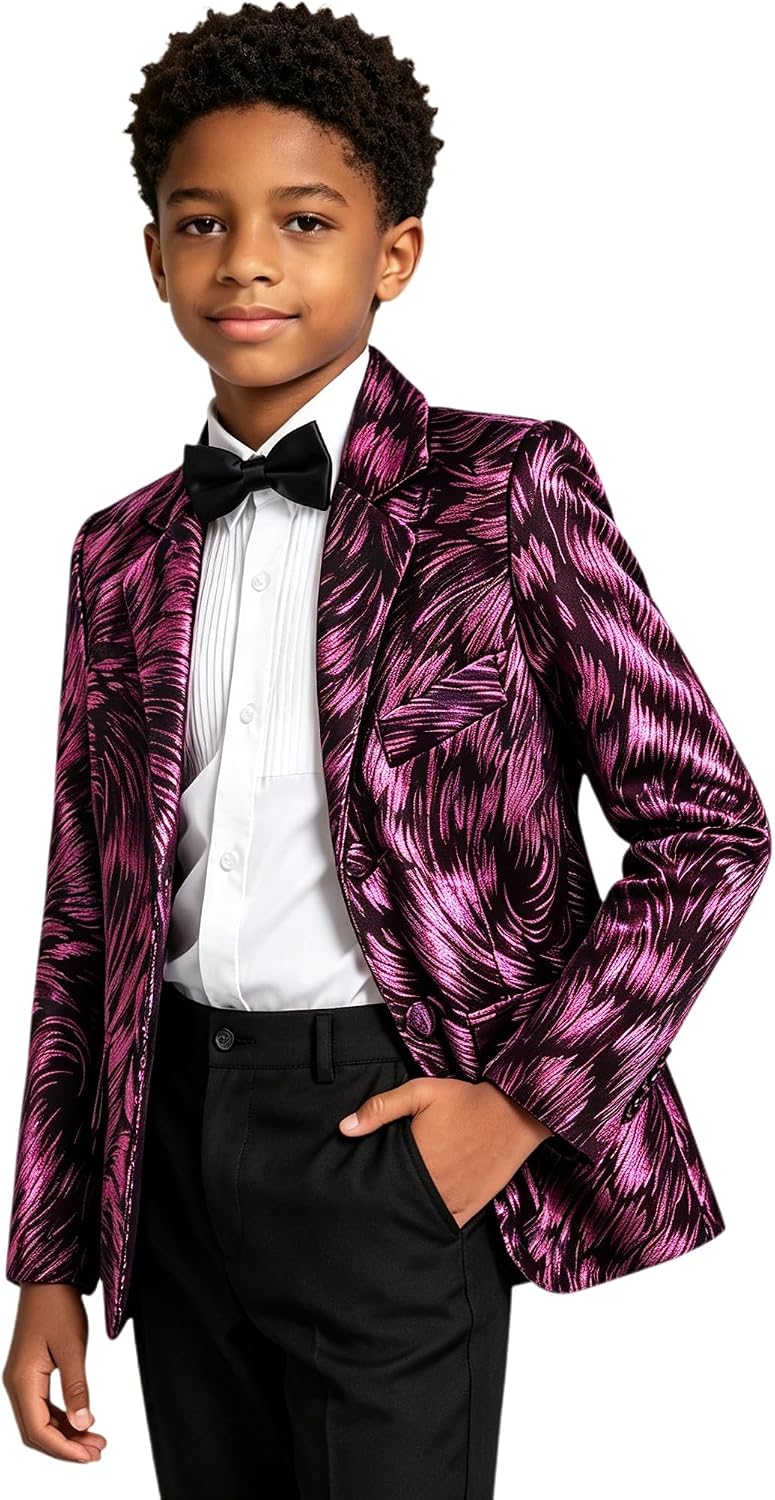Boy Blazer Kids Regular Fit Homecoming Suit Jacket Casual Party Sports Coat