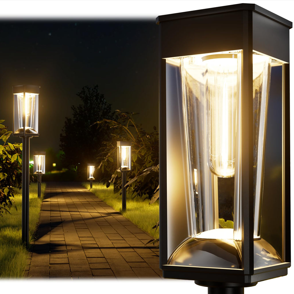 Solar Walkway Lights Outdoor, 2 Pack, 2 Color Modes, IP65