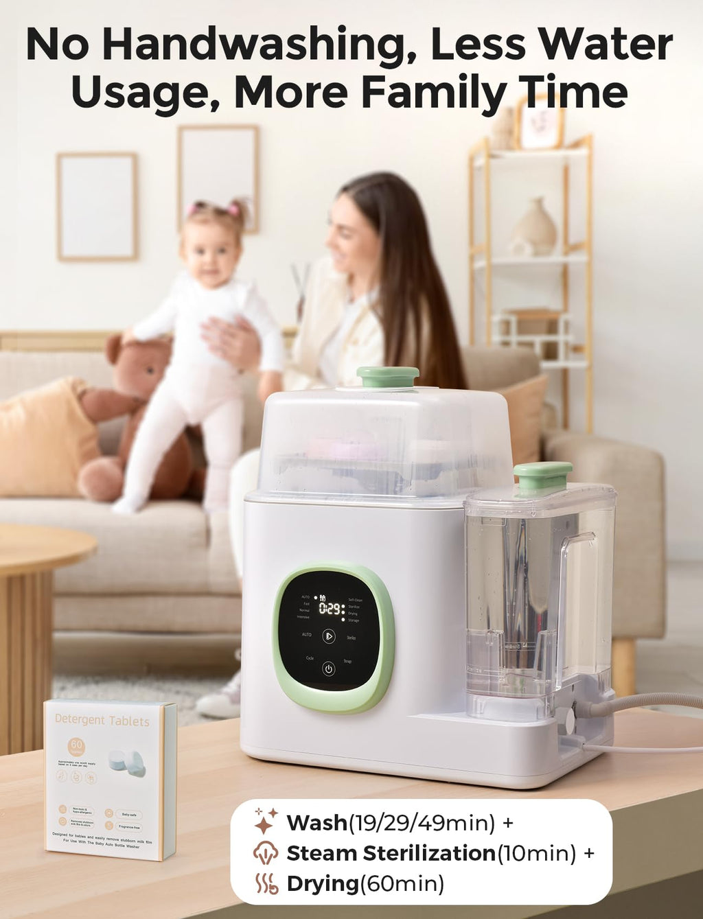 Baby Bottle Washer, Sterilizer & Dryer All-in-One Cleaning Machine
