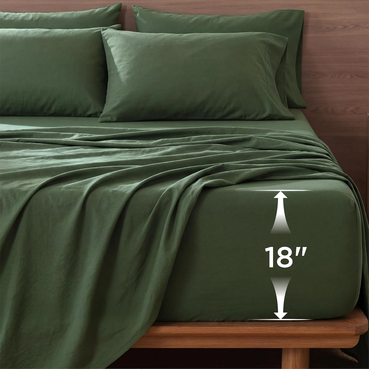Deep Pocket Queen Sheets, 6 Piece, Prewashed Ultra-Soft, 18-inch