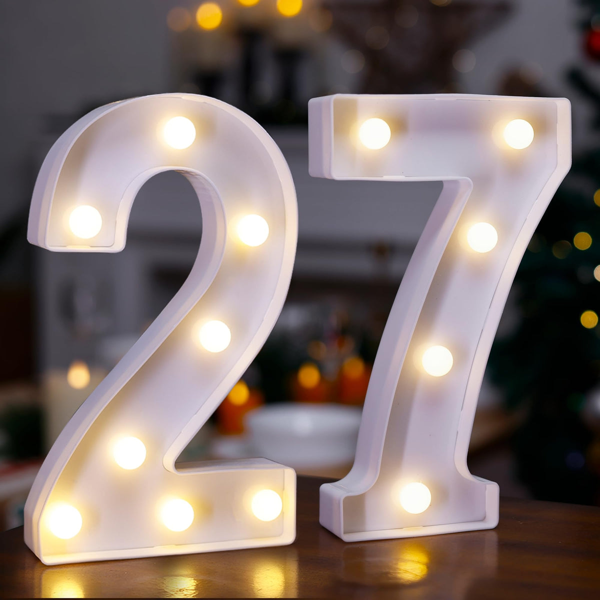 LED Light Up Numbers, Marquee Number Sign for 27th Birthday Decor(27)