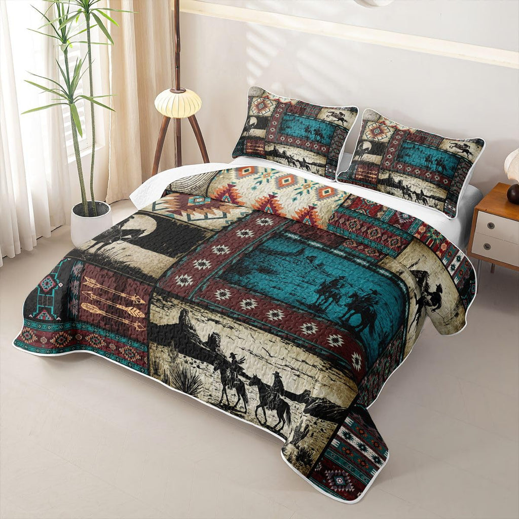 Western Cowboy Southwestern Quilts for Bed