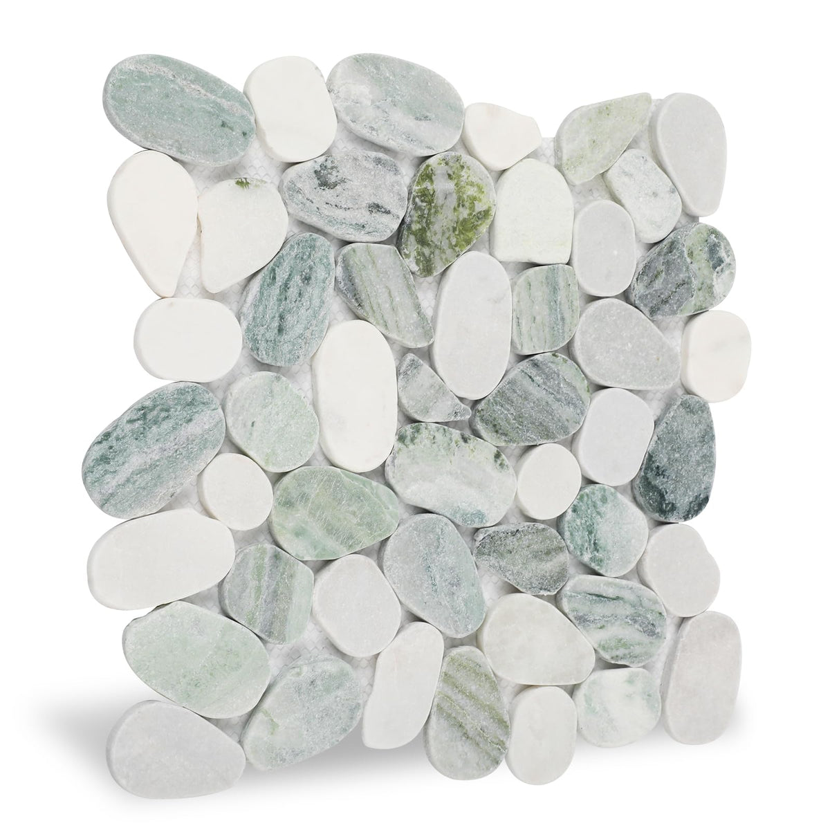 Stone for Shower Floor, Emerald Green Oval, 4 Sheets