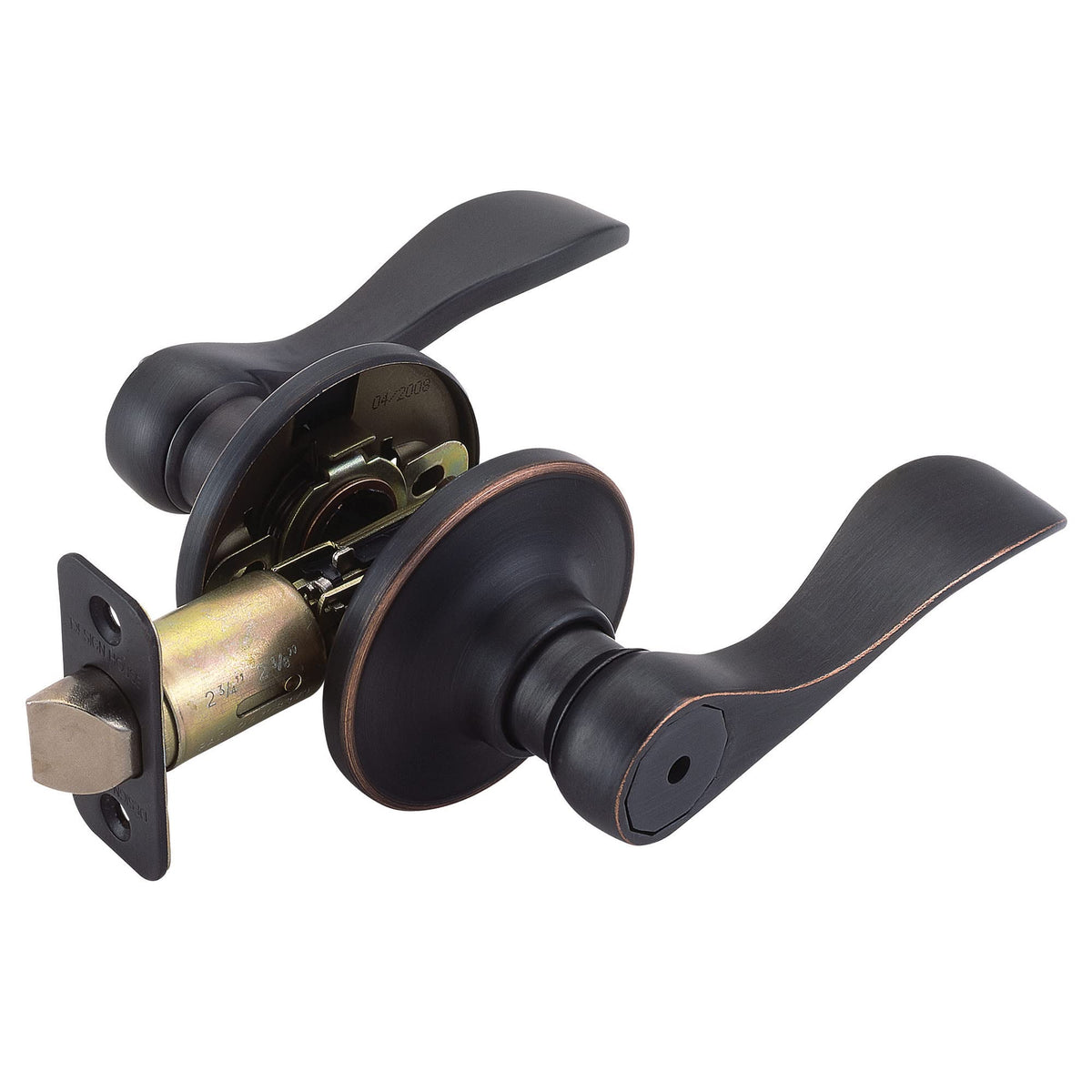 Springdale Privacy Bed and Bath Door Lever Oil Rubbed Bronze