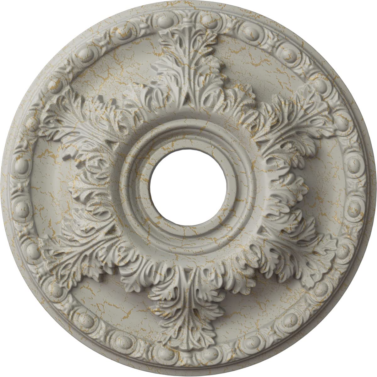 Granada Ceiling Medallion, Pot of Cream Crackle
