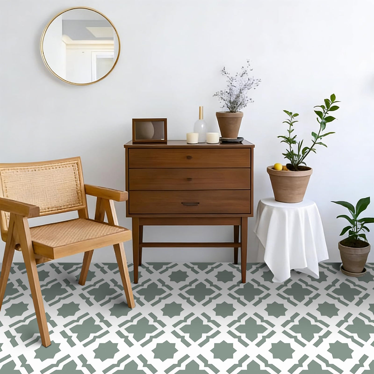 Peel and Stick Floor Tile, 10 Sheets Self-Adhesive Vinyl Flooring