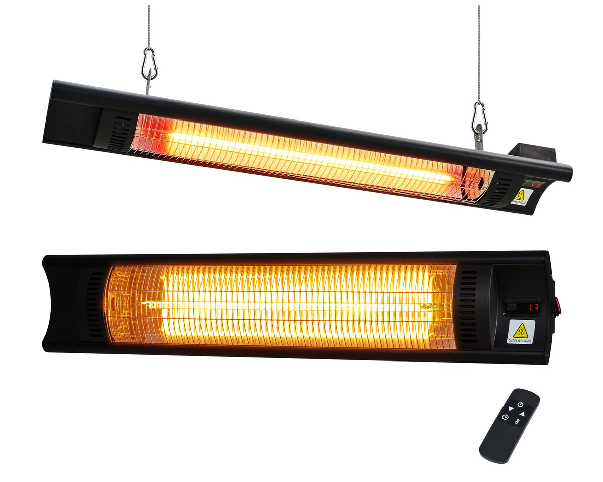 1500W Electric Patio Heater, Carbon Fiber Infrared Heater