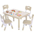 Toddler Table and Chair Set, Height Adjustable-Upgrade Kids Table and 4 Chairs for Ages 3-8, Multi-Activity Toddler