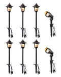 3W 120LM LED Pathway Lights & 3.2W 240LM Spotlights Kit