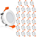 2 Inch LED Recessed Lighting, Dimmable LED Downlight 3W (35W Halogen Equivalent), CRI80, 5000K Daylight White Ceiling