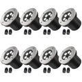 8 Pack Low Voltage Landscape Lights, 6000K LED Well Lights