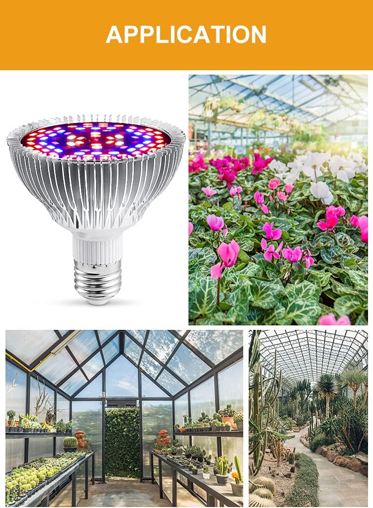 100W LED Plant Grow Light Bulb for Indoor Plants Full Spectrum Growing Lamp for Succulents Flowers Vegtetable