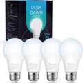 4 Pack Dusk to Dawn Light Bulbs Outdoor 100W Equivalent, Automatic On/Off Sensor LED Light Bulb, 13W Daylight 6000K