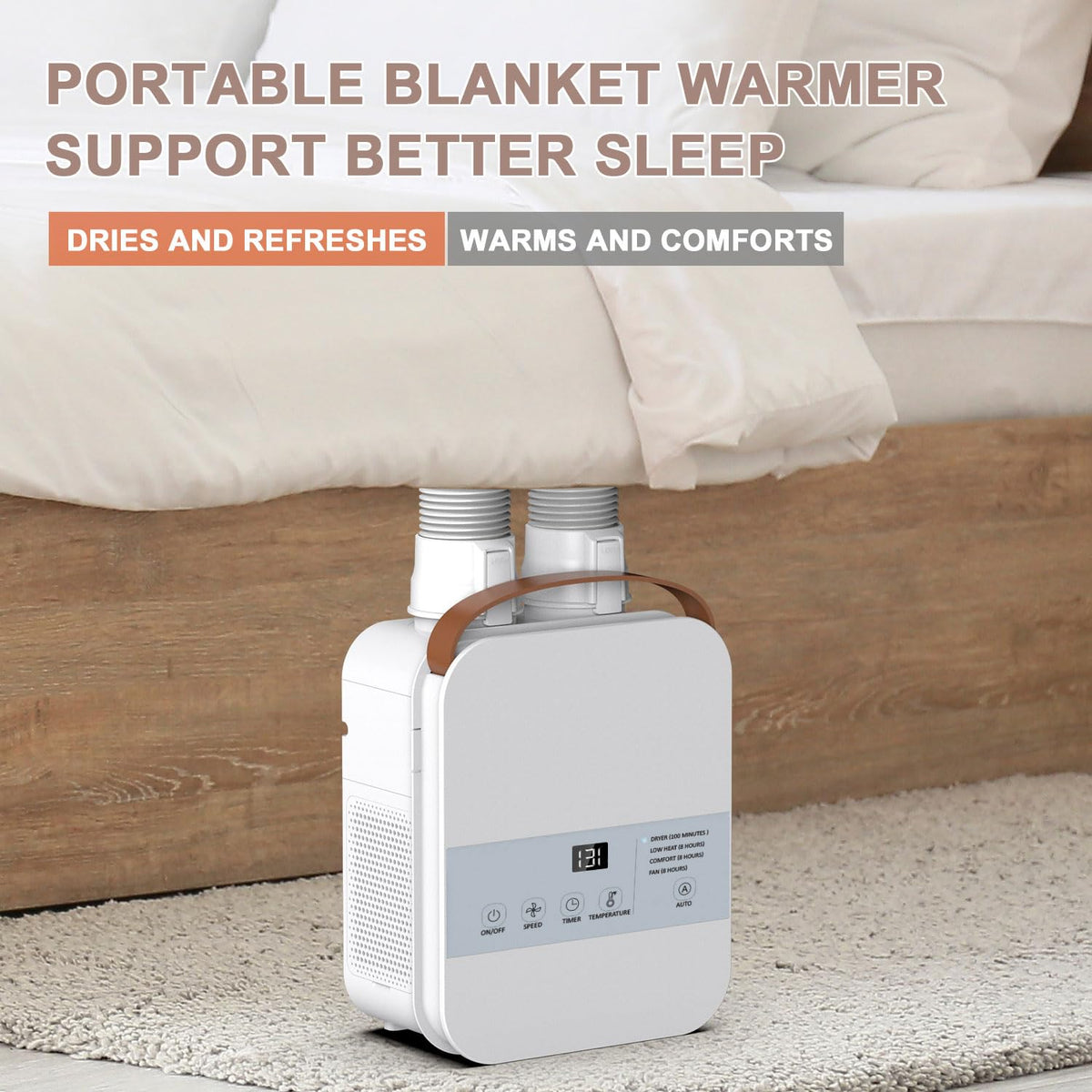 Portable Blanket Warmer, Comfortable Warm Air for Beds, Sweat Drying, Coping with Climate Changes, All Seasons, with