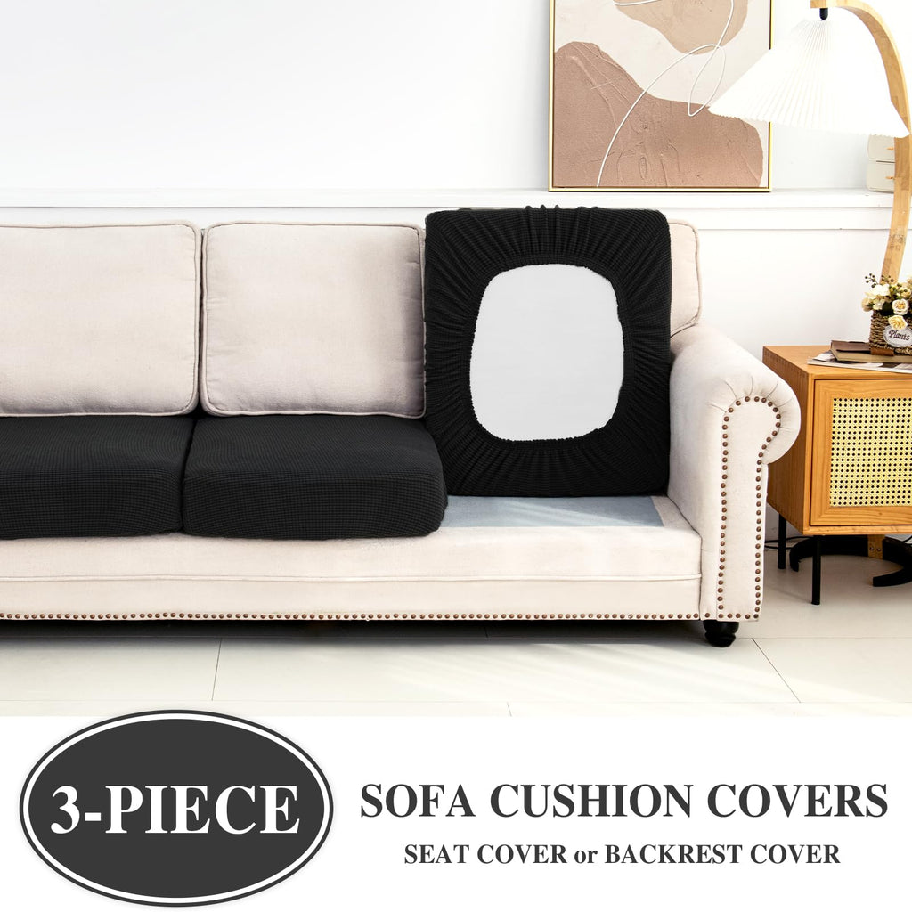 Couch Cushion Covers Seat Cushion Cover Stretch Couch Cover Separate Sectional Sofa Slipcovers Furniture Protector(3