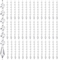 100 Pcs Acrylic Hanging Crystals for Centerpieces Chandelier Clear Crystal Garland Strands Ornament Acrylic Clear