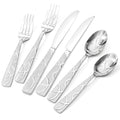 48PCS Stainless Steel Silverware Set with Steak Knives, Modern Flatware Set , Mirror Polished Cutlery Set with Forks