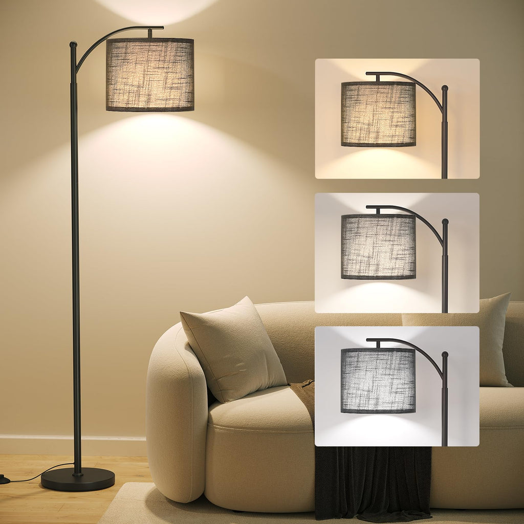 Arc Floor Lamp, Modern Floor Lamp with 3 Color Temperatures Bulb