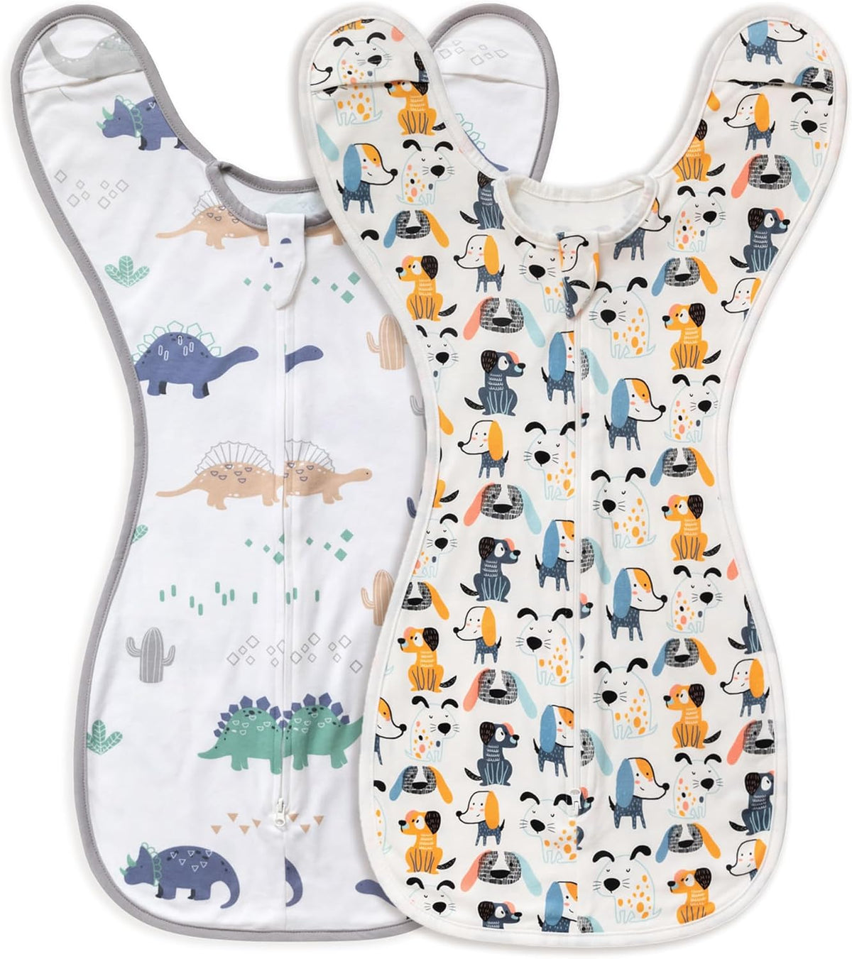 Transitional Sleep Sack with Arms-Up Half-Length Sleeves and Mitten Cuffs, Wearable Sleep Sack for 0-6 Months