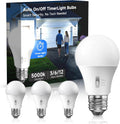 Timer Light Bulb 100W Equivalent, 13W 5000K Bright White, A19 E26 LED, 4pcs