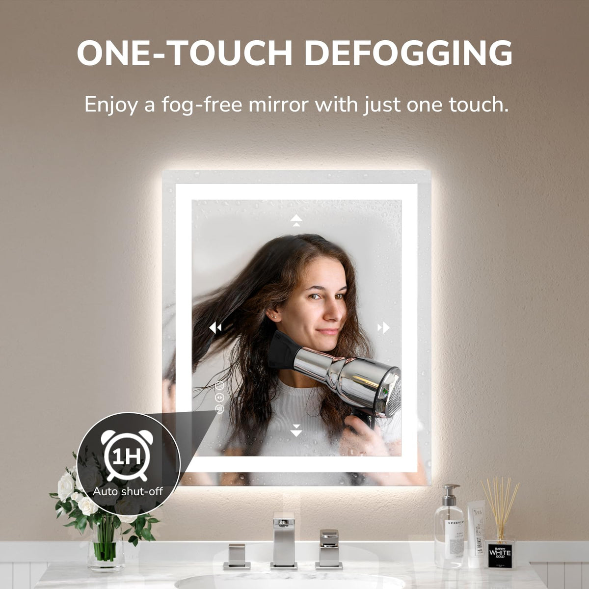 LED Bathroom Mirror 24x32 Inch