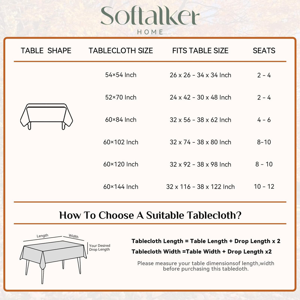 Large Outdoor Tablecloths 104x60 inch Beige Rectangular Faux Linen Table Cloth Waterproof Stain and Wrinkle Resistant
