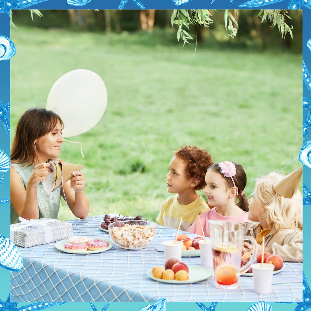 8 Pcs Fish Net Decorative and Tablecloth Set