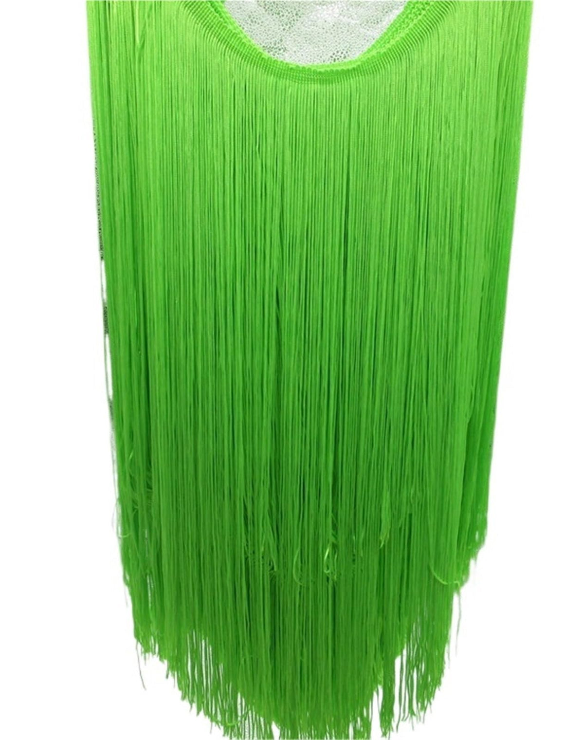 Sewing Fringe Trim 2Meter 50CM/100CM Long Lace Trim Tassel Fringe for DIY Latin Dress Stage Clothes Curtain(Green