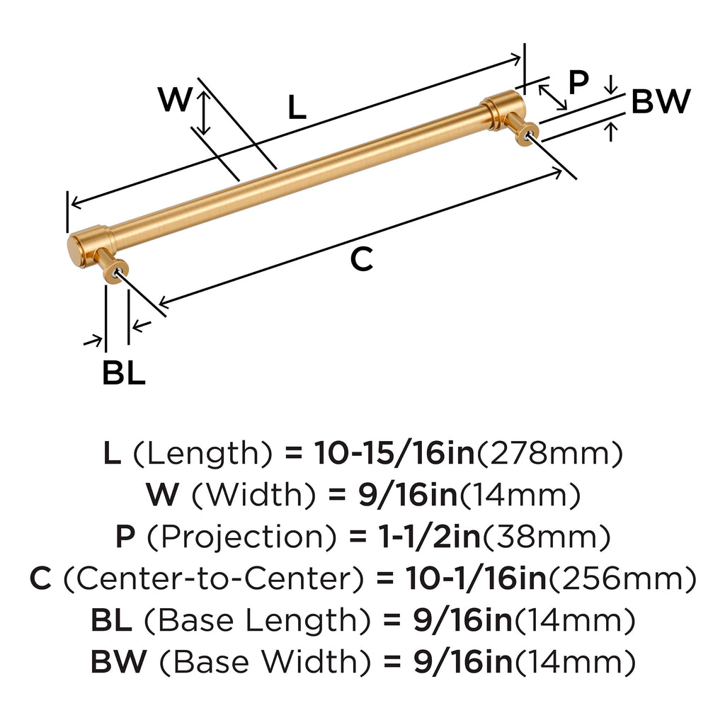 10-1/16" Faircrest Champagne Bronze Drawer Pull