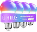 Smart Light Bulbs, Color Changing LED Bulbs for Alexa and Google Assistant, 2.4GHz WiFi and Bluetooth with Music