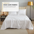 7 Pieces White Queen Comforter Set, Boho Tufted Bed in a Bag, Checkered Farmhouse Shabby Chic Soft Bed Set, All