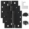 3 Pack Self Closing Door Hinges, Square Spring Hinges Self Closing 4.5 Inch