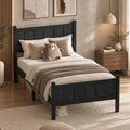 Bed Frame with Panel Headboard & Footboard, Farmhouse Style