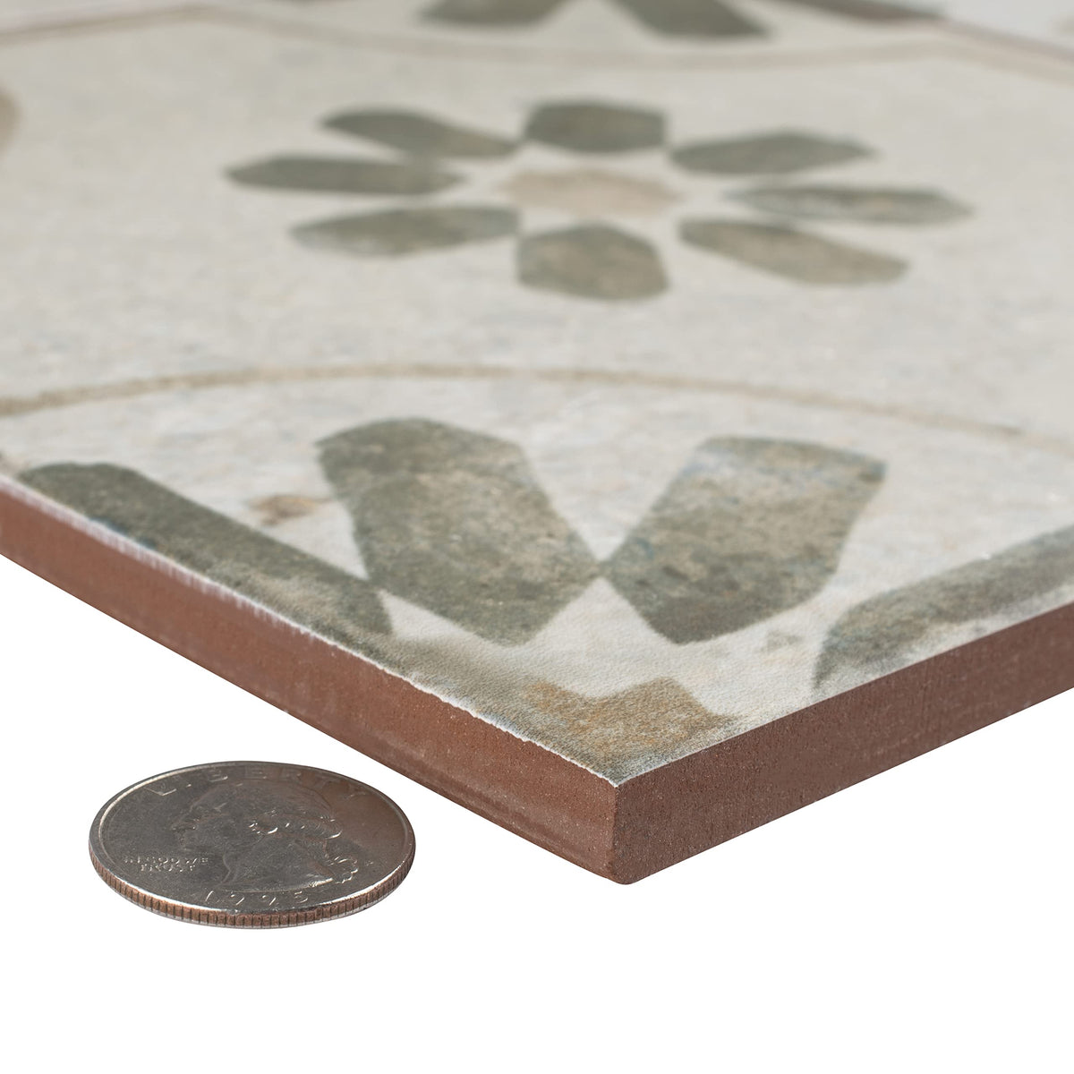 Kings Blume Sage 17-5/8" x 17-5/8" Ceramic Floor and Wall Tile
