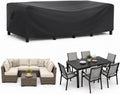 Waterproof Outdoor Patio Furniture Covers 108"L×82"W×28"H Black | Rain, Dust & UV Protection; Heavy-duty Oxford